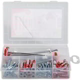 fischer Profi-Box DuoPower / DuoTec + vis, Cheville Gris clair/Rouge