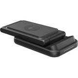 goobay Chargeur sans fil 3 en 1, 15 W Noir