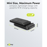 goobay Chargeur sans fil 3 en 1, 15 W Noir