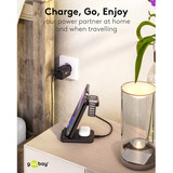 goobay Chargeur sans fil 3 en 1, 15 W Noir
