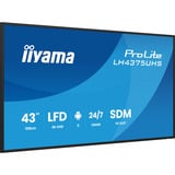 iiyama LH4375UHS-B2AG, Affichage public Noir (Mat)