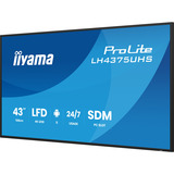 iiyama LH4375UHS-B2AG, Affichage public Noir (Mat)