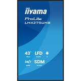 iiyama LH4375UHS-B2AG Écran d'affichage dynamique Écran plat de signalisation numérique 108 cm (42.5") LCD Wifi 500 cd/m² 4K Ultra HD Noir Intégré dans le processeur Android 11 24/7, Affichage public Noir (Mat), Écran plat de signalisation numérique, 108 cm (42.5"), LCD, 3840 x 2160 pixels, Wifi, 24/7