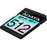 ADATA Premier Extreme 512 Go SDXC UHS-I Classe 10, Carte mémoire Noir, 512 Go, SDXC, Classe 10, UHS-I, 800 Mo/s, 700 Mo/s