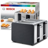 Bosch TAT7S45, Grille-pain Gris/en acier inoxydable