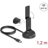 DeLOCK Adaptateur USB Wi-Fi 6E Dualband WLAN AX3000, Adaptateur WLAN 