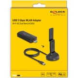 DeLOCK Adaptateur USB Wi-Fi 6E Dualband WLAN AX3000, Adaptateur WLAN 