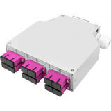 Digitus Boîtier sur rail DIN fibre optique MM OM4 équipé d'adaptateur SC, Boîte de raccordement 