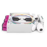 Digitus Boîtier sur rail DIN fibre optique MM OM4 équipé d'adaptateur SC, Boîte de raccordement 
