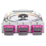 Digitus Boîtier sur rail DIN fibre optique MM OM4 équipé d'adaptateur SC, Boîte de raccordement 