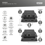 Digitus Kit d'extension HDMI 4K Noir