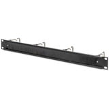 Digitus Panneau de rangement pour câbles avec supports en acier et passe-câble à brosse pour armoires de 482,6 mm (19 po), 1U, Guide-câble Noir, 6 mm (19 po), 1U, Panneau de gestion de câbles, Noir, Acier, 1U, Ovale, Chine