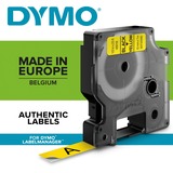Dymo D1 - Standard Étiquettes - Noir sur jaune - 9mm x 7m, Ruban Noir sur jaune, Polyester, Belgique, -18 - 90 °C, DYMO, LabelManager, LabelWriter 450 DUO