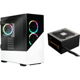 Enermax  boîtier midi tower Blanc | 1x USB-A | 1x USB-C | RGB | Verre Trempé