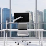 Ergotron Bras pour moniteur LX Desk avec pied haut, Support de moniteur Blanc