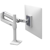 Ergotron Bras pour moniteur de bureau LX avec support haut, Support de moniteur Blanc, Pince, 11,3 kg, 81,3 cm (32"), 100 x 100 mm, Réglage de la hauteur, Blanc