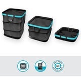 GARDENA Sac à déchets rectangulaire, taille M, Sack Noir/Turquoise, Jusqu'à 130 litres