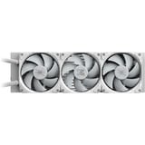 GIGABYTE GAMING 360 ICE Refroidisseur Liquide pour CPU - 3x120 mm Ventilateurs ARGB, Mécanisme d'emboîtement coulissant, DAISY-CHAIN, Compatible Intel LGA 1851 et AMD AM5, Watercooling Blanc, Mécanisme d'emboîtement coulissant, DAISY-CHAIN, Compatible Intel LGA 1851 et AMD AM5, Refroidisseur de liquide tout-en-un, 12 cm, Blanc