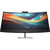 HP Écran de conférence 5K2K Série 7 Pro 39,7 pouces - 740pm 39.7" 4K Ultra HD Moniteur UltraWide incurvé Noir/argent, 1x DisplayPort, 1x HDMI, 4x USB-A, 2x Thunderbolt, 1x RJ-45, 7 pouces - 740pm, 100,8 cm (39.7"), 5120 x 2160 pixels, WUHD, LCD, 5 ms, Noir, Argent
