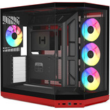 HYTE Y50 Cerise Sauvage boîtier midi tower Rouge | 2x USB-A | 1x USB-C | RGB | Verre trempé