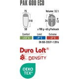 High Peak Sac de couchage momie Pak 600 ECO Vert foncé/Rouge