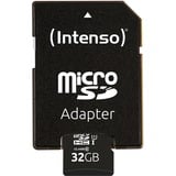 Intenso 3424480 mémoire flash 32 Go MicroSD UHS-I Classe 10, Carte mémoire Noir, 32 Go, MicroSD, Classe 10, UHS-I, Class 1 (U1), Résistant à une température, Résistant aux chocs, Imperméable, Résistant aux rayons X