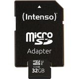 Intenso 3424480 mémoire flash 32 Go MicroSD UHS-I Classe 10, Carte mémoire Noir, 32 Go, MicroSD, Classe 10, UHS-I, Class 1 (U1), Résistant à une température, Résistant aux chocs, Imperméable, Résistant aux rayons X