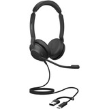 Jabra Evolve2 30 SE Casque Avec fil Arceau Bureau/Centre d'appels USB Type-C / USB Type-A Noir  on-ear Noir, Avec fil, Bureau/Centre d'appels, 20 - 20000 Hz, 125 g, Casque, Noir