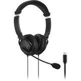 Kensington Casque Hi-Fi USB-C avec micro, Casque/Écouteur Noir, Avec fil, Appels/Musique, Casque, Noir