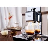 Krups Intuition Experience+ EA877D10 machine à café Entièrement automatique Machine à expresso 3 L, Machine à café/Espresso Acier inoxydable brossé/en acier inoxydable, Machine à expresso, 3 L, Café en grains, Broyeur intégré, 1550 W, Noir, Acier brossé