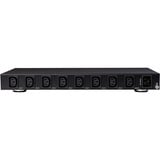Lindy 8 Port IPower Switch multiprise Noir, Avec mesure en ligne, Commutable, 1U, Métal, Noir, 8 sortie(s) CA, Coupleur C13