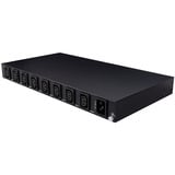 Lindy 8 Port IPower Switch multiprise Noir, Avec mesure en ligne, Commutable, 1U, Métal, Noir, 8 sortie(s) CA, Coupleur C13