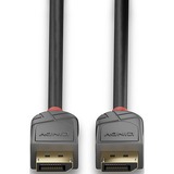 Lindy Câble Anthra Line DisplayPort 1.2, 10m Noir, 10m, 10 m, DisplayPort, DisplayPort, Mâle, Mâle, 4096 x 2160 pixels