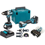 Makita Kit combo batterie DLX2592JX1, 18 Volts, Perceuse/visseuse Bleu/Noir
