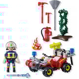 PLAYMOBIL Action Heroes Quad des pompiers éteint un feu de haie, Jouets de construction 