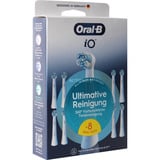 Procter & Gamble Oral-B iO Ultimative Reinigung 8er, Tête brosse à dent électrique Blanc, 8 pièce(s), Blanc, 3 mois, Oral-B, 106 mm, 34 mm