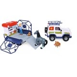 Simba Sam le pompier sauvetage animalier avec remorque, Jeu véhicule 