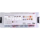 fischer Mini FixTainer DuoPower + Vis, Cheville Gris clair/Rouge