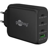 goobay 100W GaN USB-C PD Multiport Quick Charger Noir, 3x USB-C, 1x USB-A