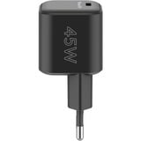goobay Chargeur rapide Nano USB-C PD GaN 45 W Noir, 1x USB-C