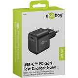 goobay Chargeur rapide Nano USB-C PD GaN 45 W Noir, 1x USB-C