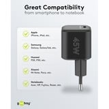 goobay Chargeur rapide Nano USB-C PD GaN 45 W Noir, 1x USB-C