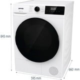 gorenje DHNA92/DE sèche-linge Pose libre Charge avant 9 kg Blanc, Sèche-linge pompe à chaleur à condensation Blanc, Pose libre, Charge avant, Pompe à chaleur, Blanc, Boutons, Rotatif, Droite