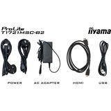 iiyama ProLite T1721MSC-B2 écran plat de PC 43,2 cm (17") 1280 x 1024 pixels SXGA LED Écran tactile Dessus de table Noir Moniteur Noir (Mat), 1x HDMI, 1x VGA, 43,2 cm (17"), 1280 x 1024 pixels, SXGA, LED, 5 ms, Noir