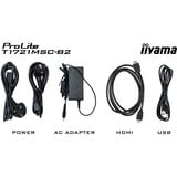 iiyama ProLite T1721MSC-B2 écran plat de PC 43,2 cm (17") 1280 x 1024 pixels SXGA LED Écran tactile Dessus de table Noir Moniteur  Noir (Mat), 43,2 cm (17"), 1280 x 1024 pixels, SXGA, LED, 5 ms, Noir