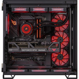 ALTERNATE Custom PC Series • iCUE Red Madness Gaming-PC, PC gaming Noir/transparent