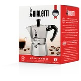 Bialetti Moka Express Cafetière à moka Aluminium, Noir, Machine à expresso Argent, Cafetière à moka, Aluminium, Noir, Aluminium, 2 tasses, Moka Express, CE