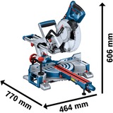 Bosch GCM 305-216 D PROFESSIONAL 4200 tr/min 1200 W, Coupe-et scie à onglet Bleu, Double biseau, 4200 tr/min, -48°, 48°, -47°, 47°
