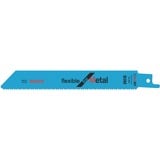 Bosch Lames de scie sabre S 922 BF Flexible for Metal, Lame de scie Lames de scie sabre, Tuyau, Profil, Bimétal, Bleu, 1,8 mm, 10 cm