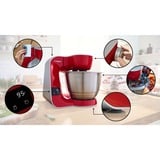 Bosch Serie 4 MUM5X720 robot de cuisine 1000 W 3,9 L Rouge, Argent Balances intégrées Rouge/Argent, 3,9 L, Rouge, Argent, Tactile, 2,7 kg, 1,1 m, 4 disques